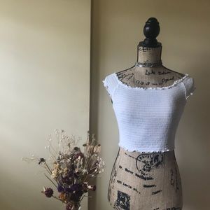 Brandy Melville white crop top